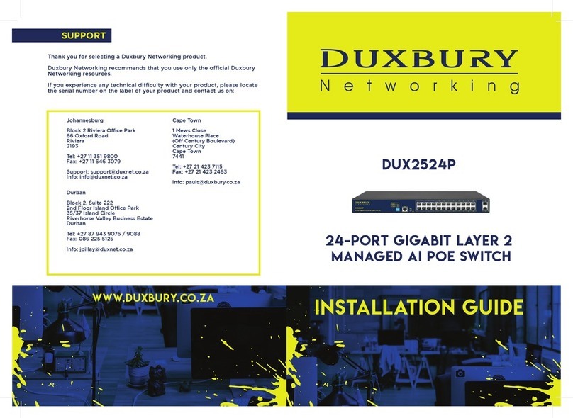 Duxbury Networking DUX2524P installation guide