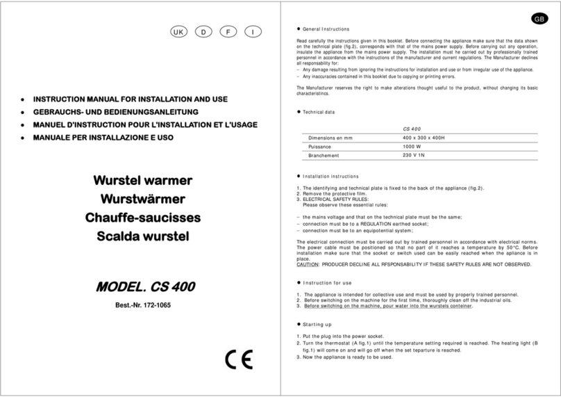 saro CS 400 Instruction manual for installation and use