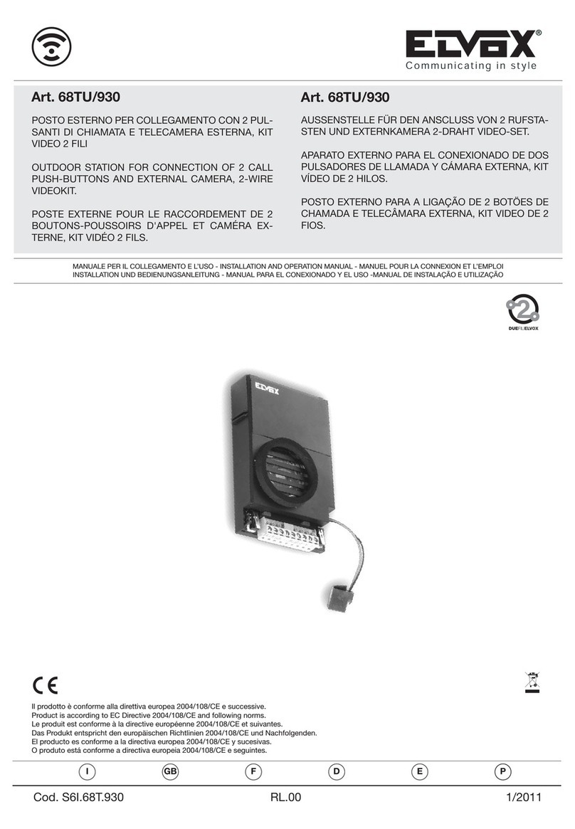 Elvox 68TU/930 User manual