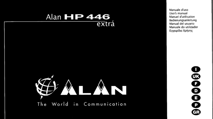 Alan HP 446 extra user manual