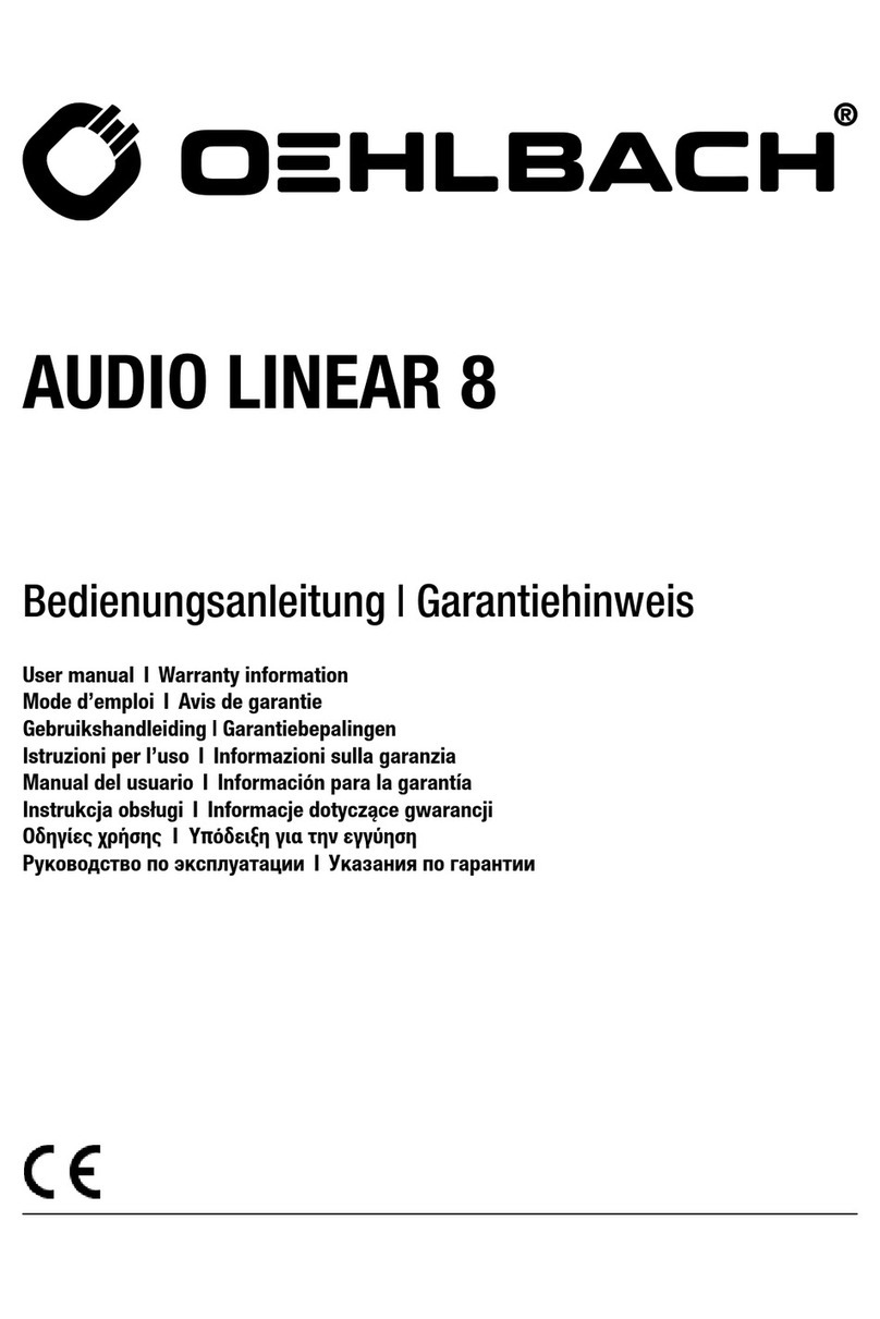 Oehlbach AUDIO LINEAR 8 User's manual & warranty information