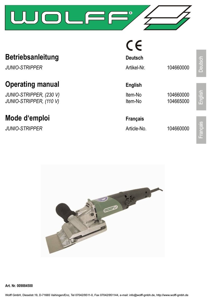 WOLFF JUNIO-STRIPPEr operating manual