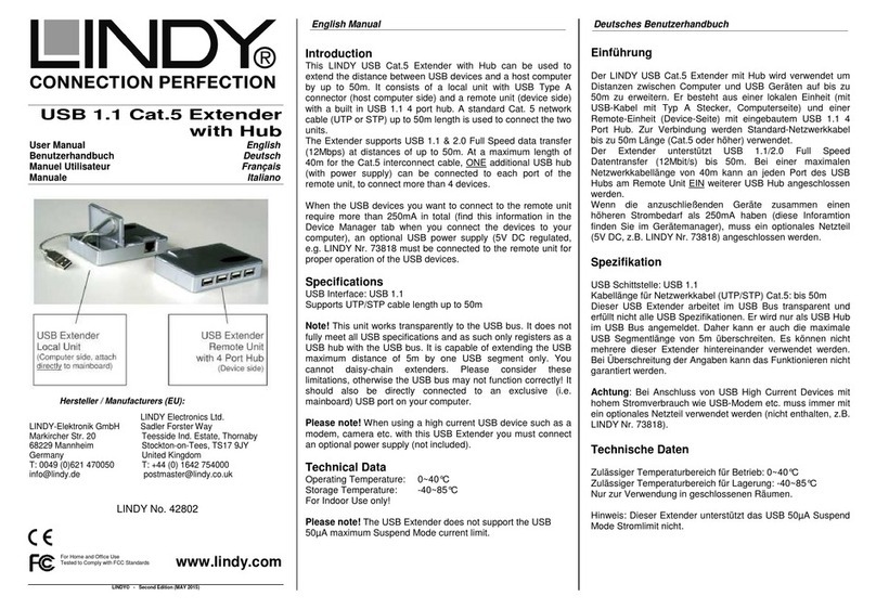 Lindy 42802 User manual
