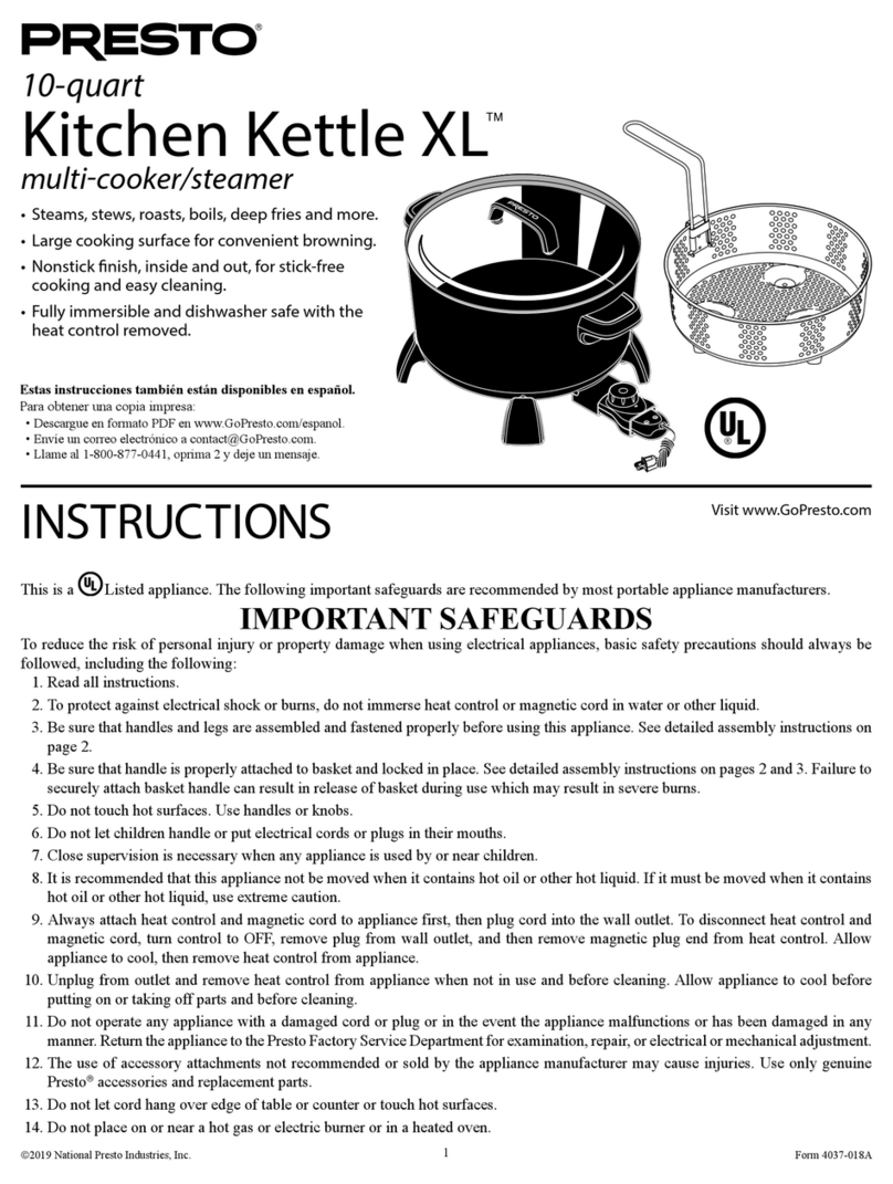 Presto Kitchen Kettle XL User manual