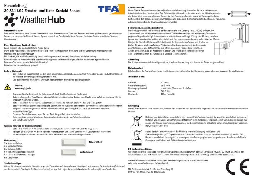 TFA WeatherHub 30.3311.02 Short instruction manual