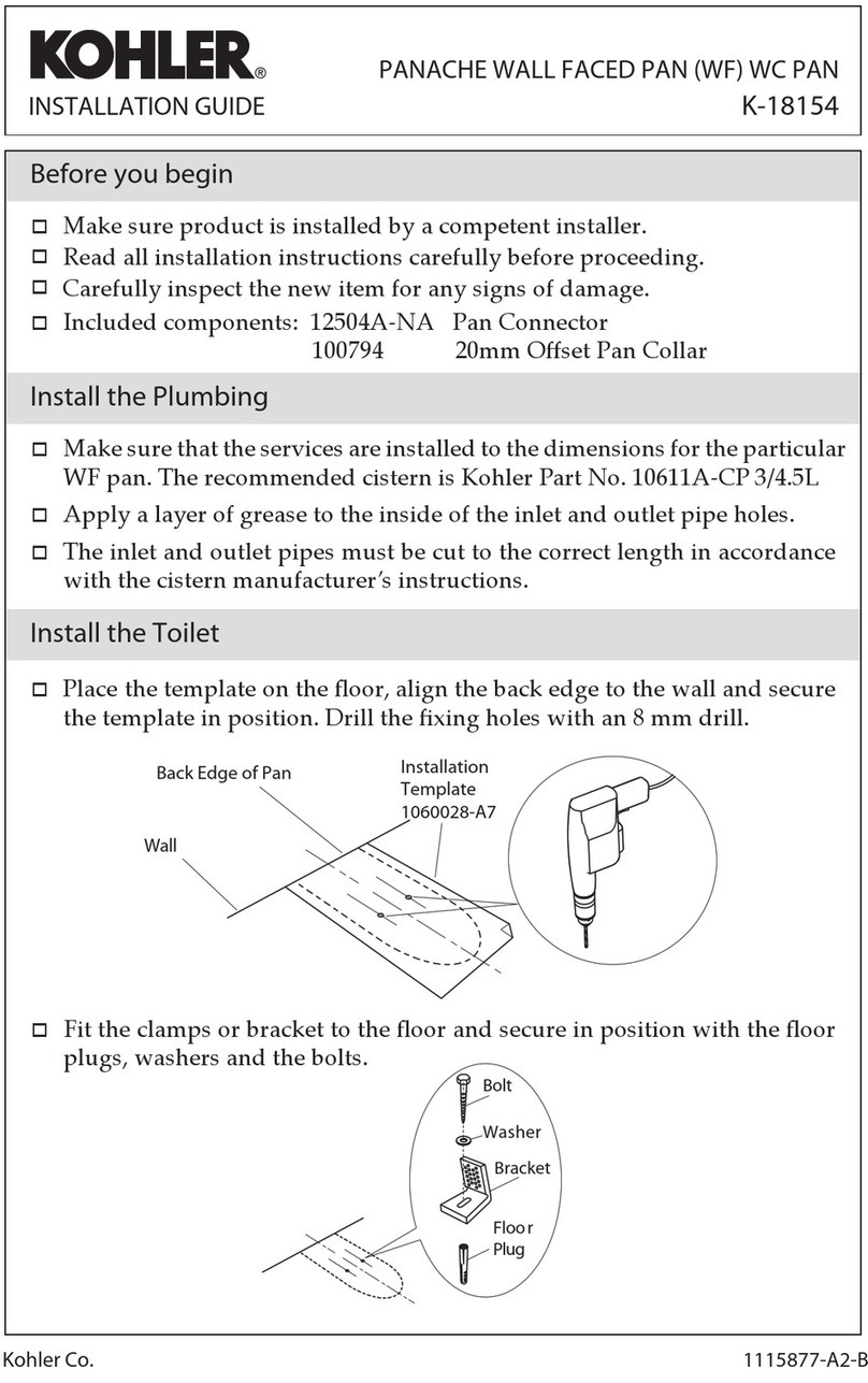 Kohler K-18154 User manual