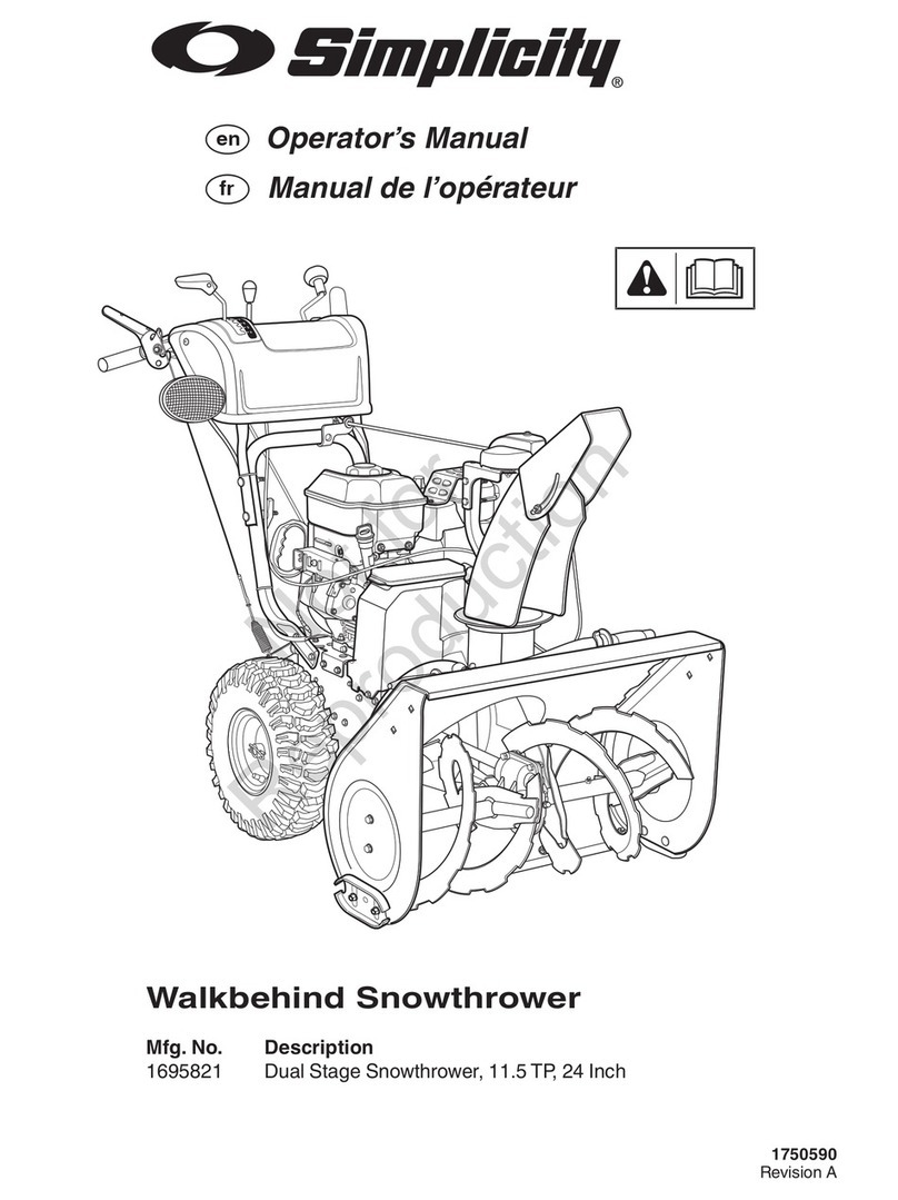 Simplicity 1695821 Operator's manual