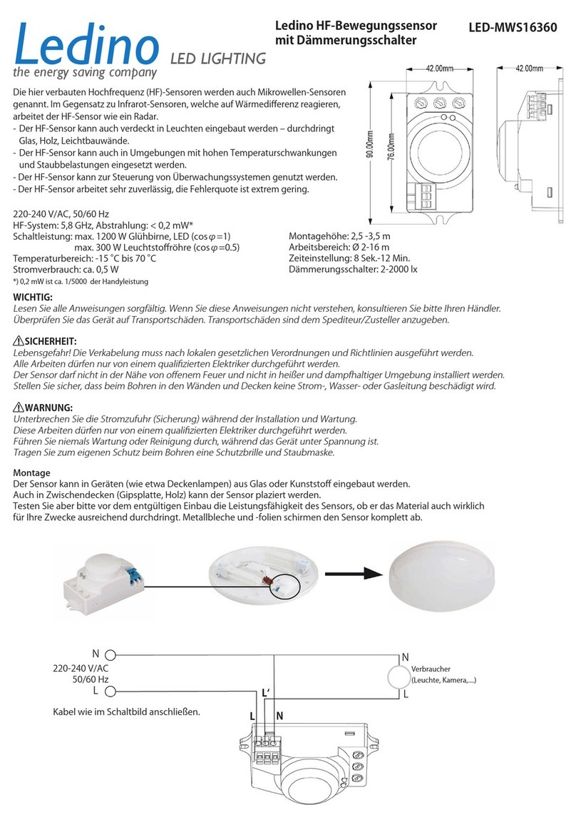 Ledino LED-MWS16360 quick start guide