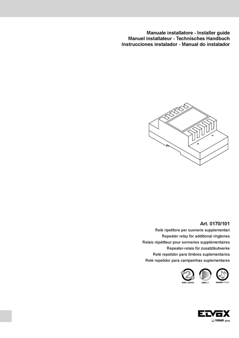 Vimar Elvox 0170/101 Assembly instructions