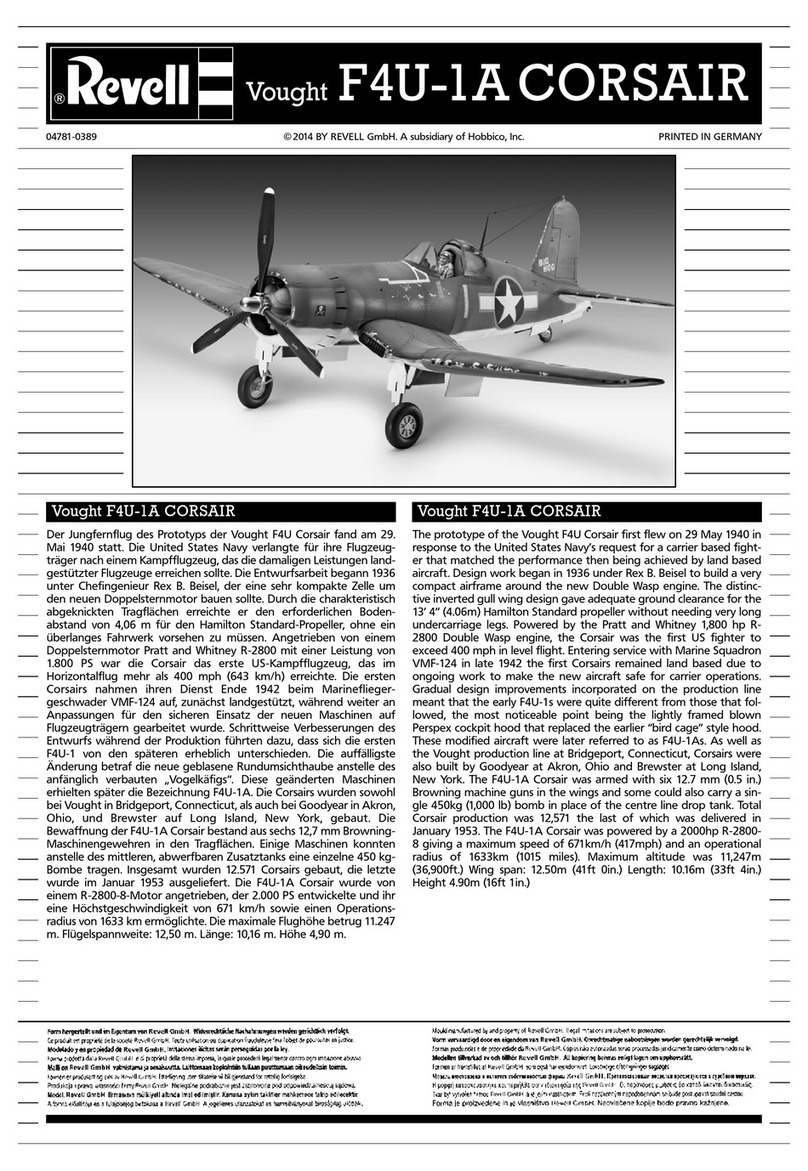 REVELL Vought F4U-1A CORSAIR manual