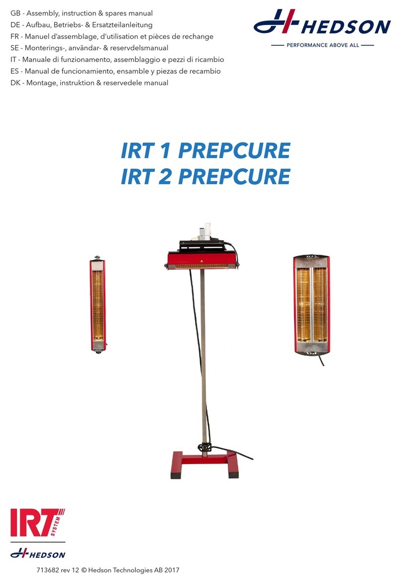 Hedson IRT 1 PREPCURE Assembly, instruction & spares manual