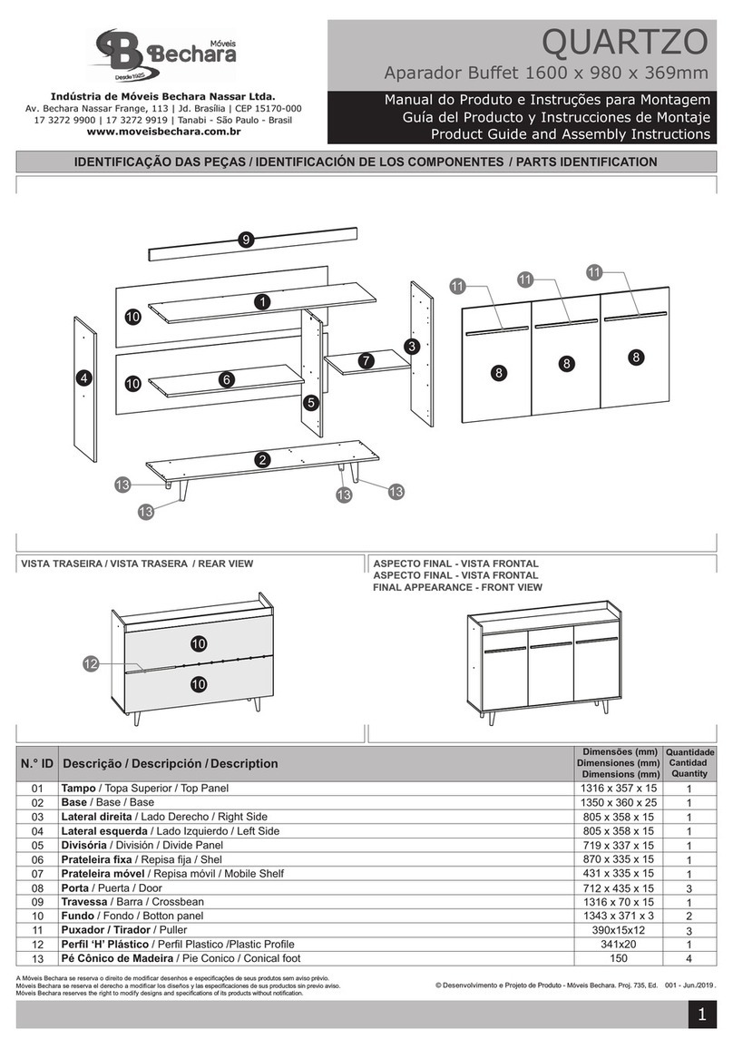 Moveis Bechara QUARTZO User guide and assembly instructions