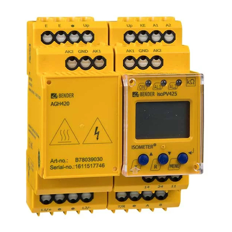 Bender ISOMETER isoPV425 with AGH420 User manual