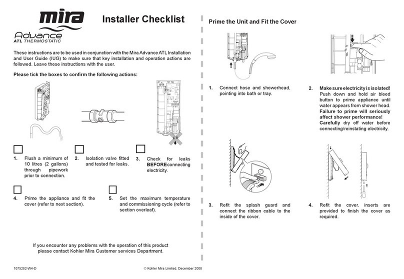 Mira Advance ATL Thermostatic User manual