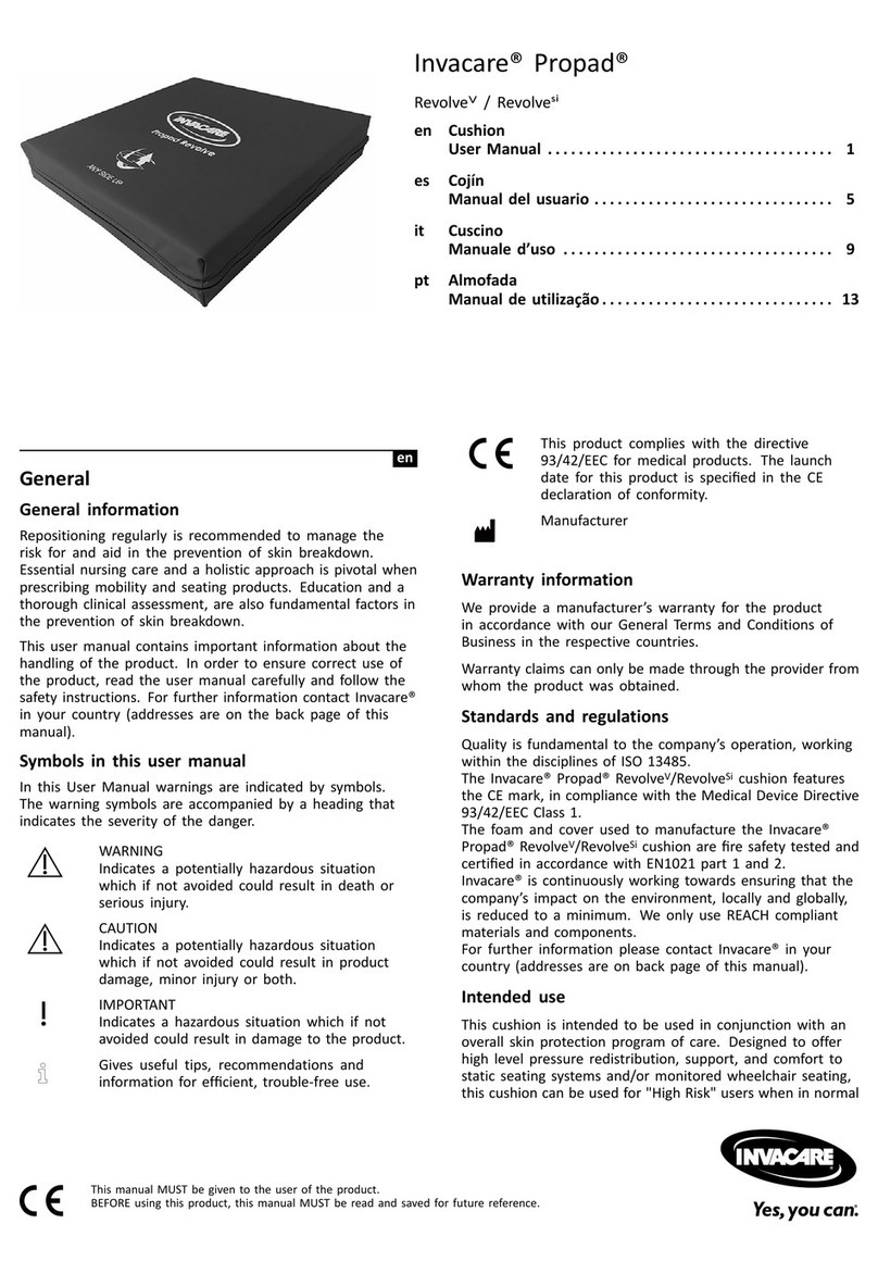 Invacare Propad Revolve V User manual