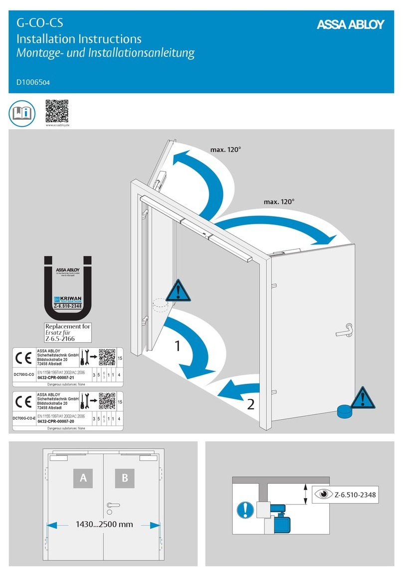 Assa Abloy G-CO-CS User manual Assa Abloy G-CO-CS User manual