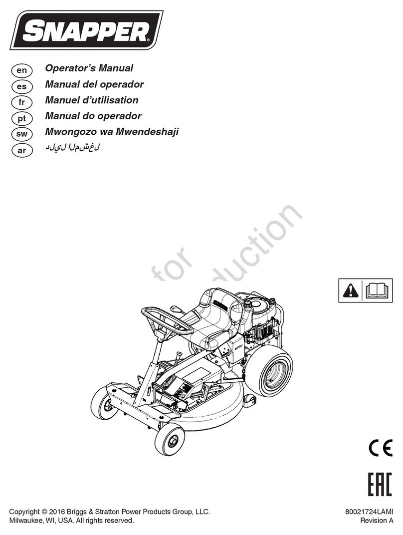 Snapper 2691382-00 User manual Snapper 2691382-00 User manual