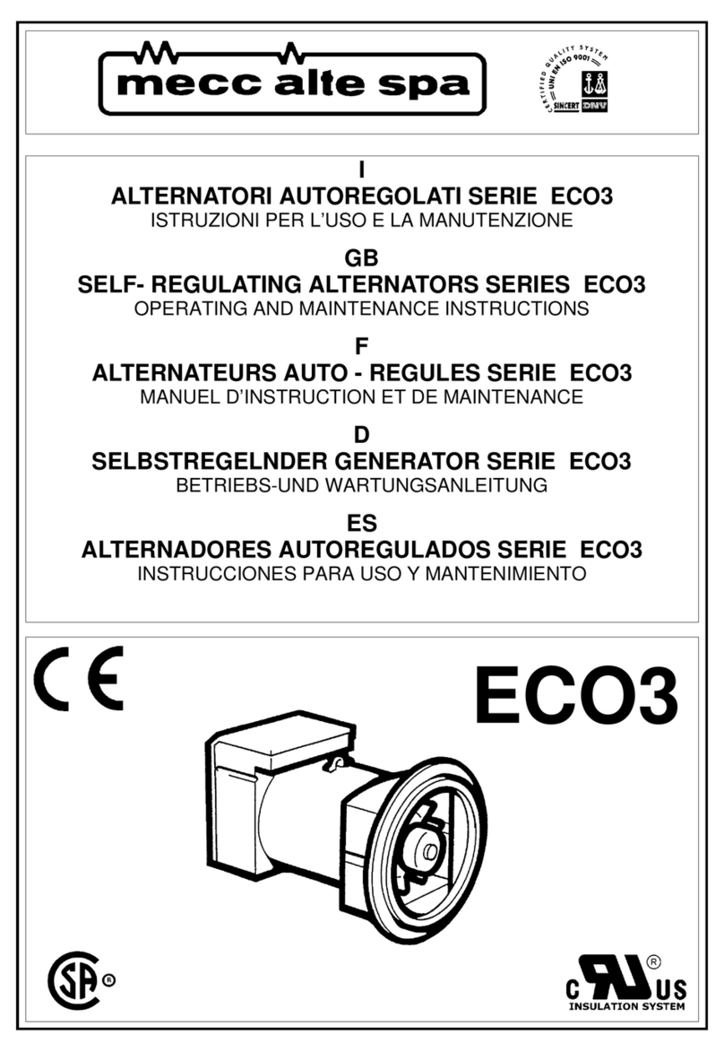 Mecc Alte spa ECO3 Series Operating and maintenance instructions Mecc Alte spa ECO3 Series Operating and maintenance instructions