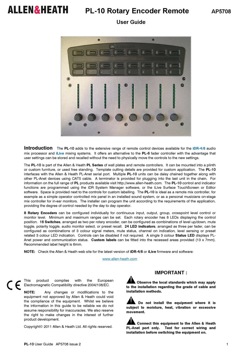 ALLEN & HEATH PL-10 User manual