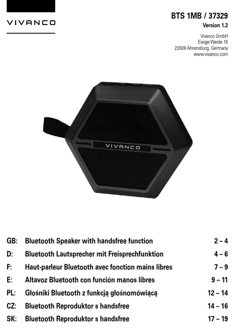 Vivanco BTS 1MB / 37329 User manual