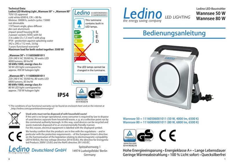 Ledino Wannsee 80 W instruction manual