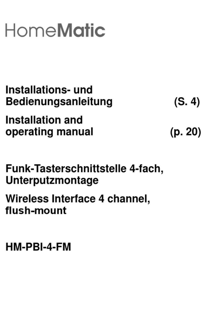 HomeMatic HM-PBI-4-FM Installation and operating manual