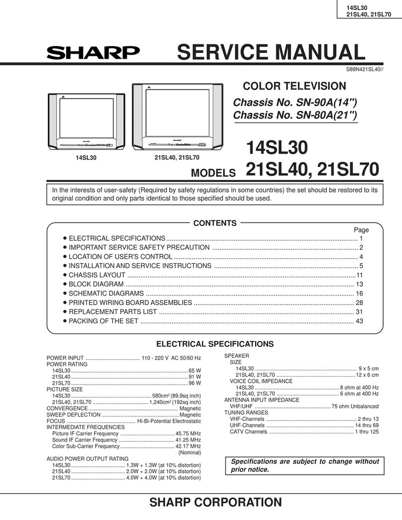Sharp 14SL30 User manual Sharp 14SL30 User manual