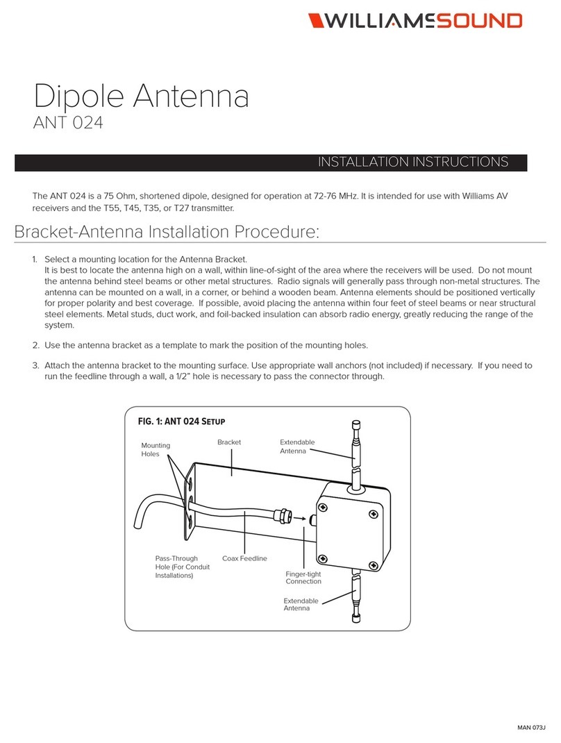 Williams Sound ANT 024 installation instructions