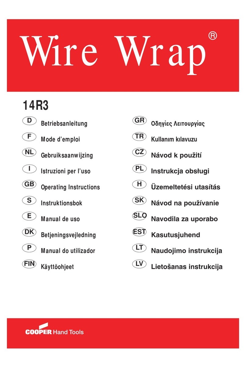 Cooper Hand Tools Wire Wrap 14R3 operating instructions