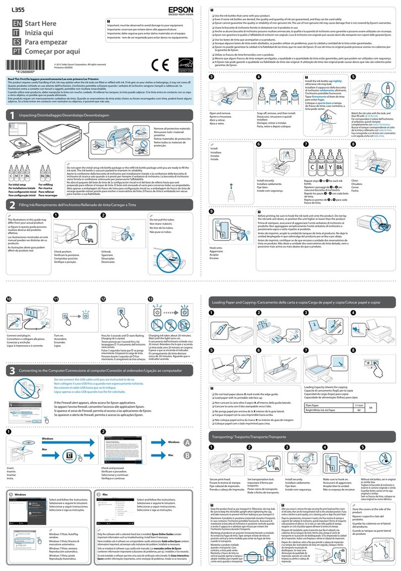 Epson L355 Instruction Manual