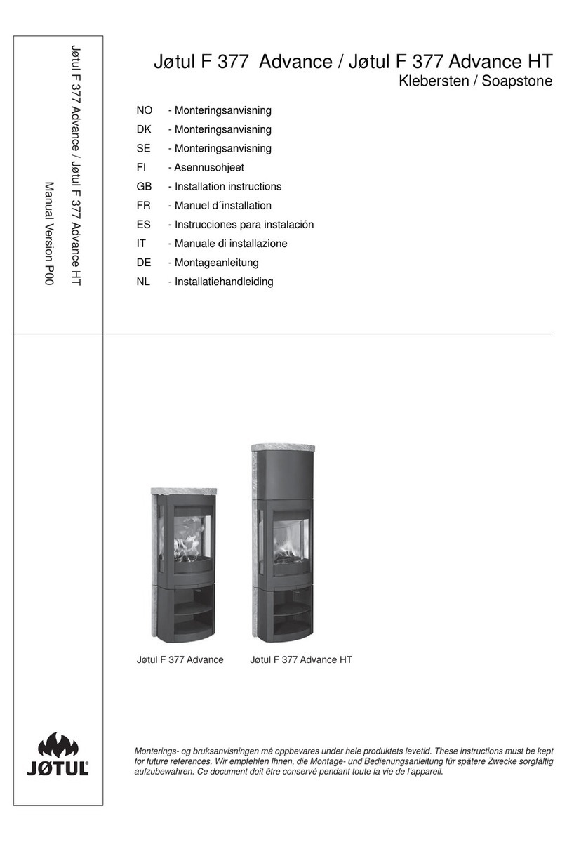 Jøtul F 377 ADVANCE installation instructions