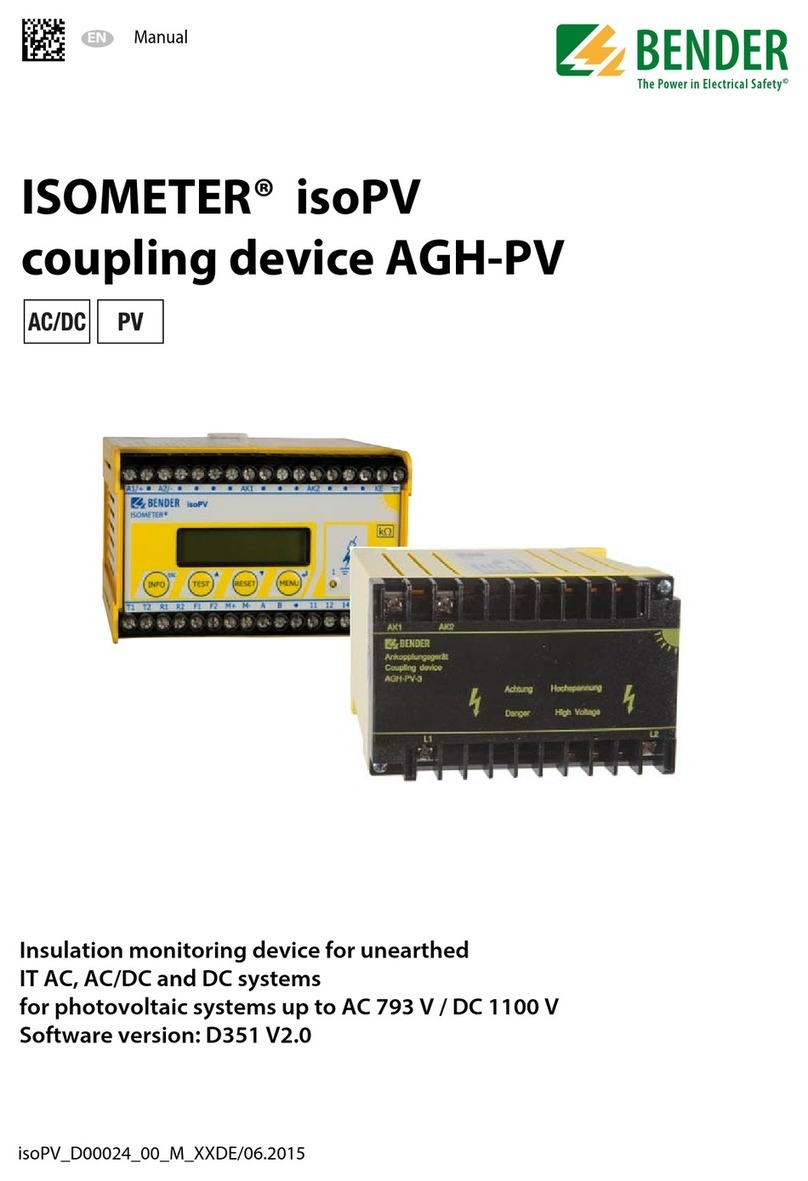 Bender ISOMETER isoPV with AGH-PV User manual Bender ISOMETER isoPV with AGH-PV User manual