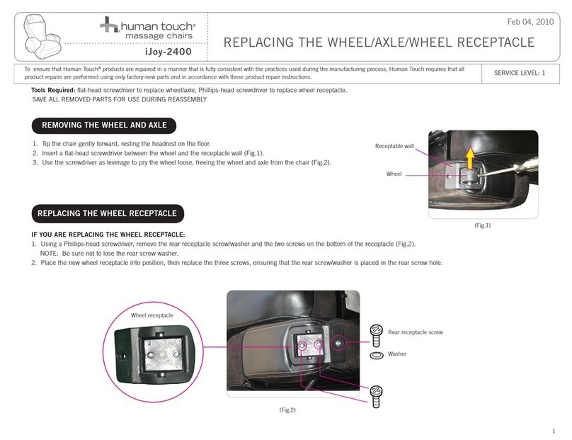 Human Touch iJoy-2400 quick start guide