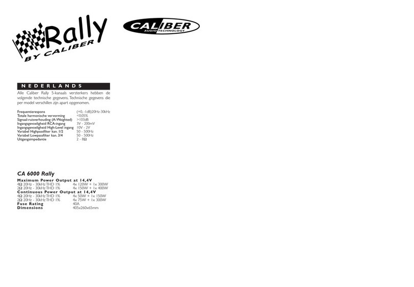 Caliber CA 6000 Rally manual
