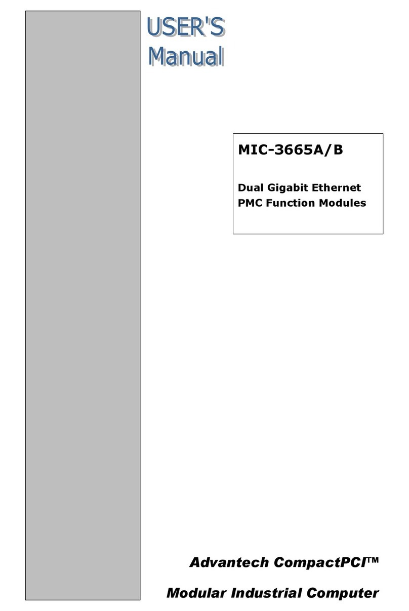 Advantech CompactPCI MIC-3665A User manual