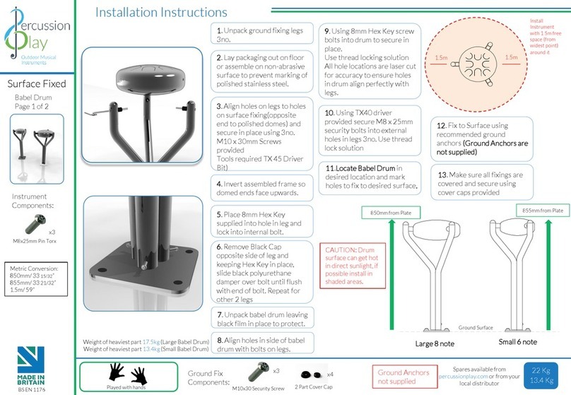 Percussion Play PPBDL-S installation instructions Percussion Play PPBDL-S installation instructions