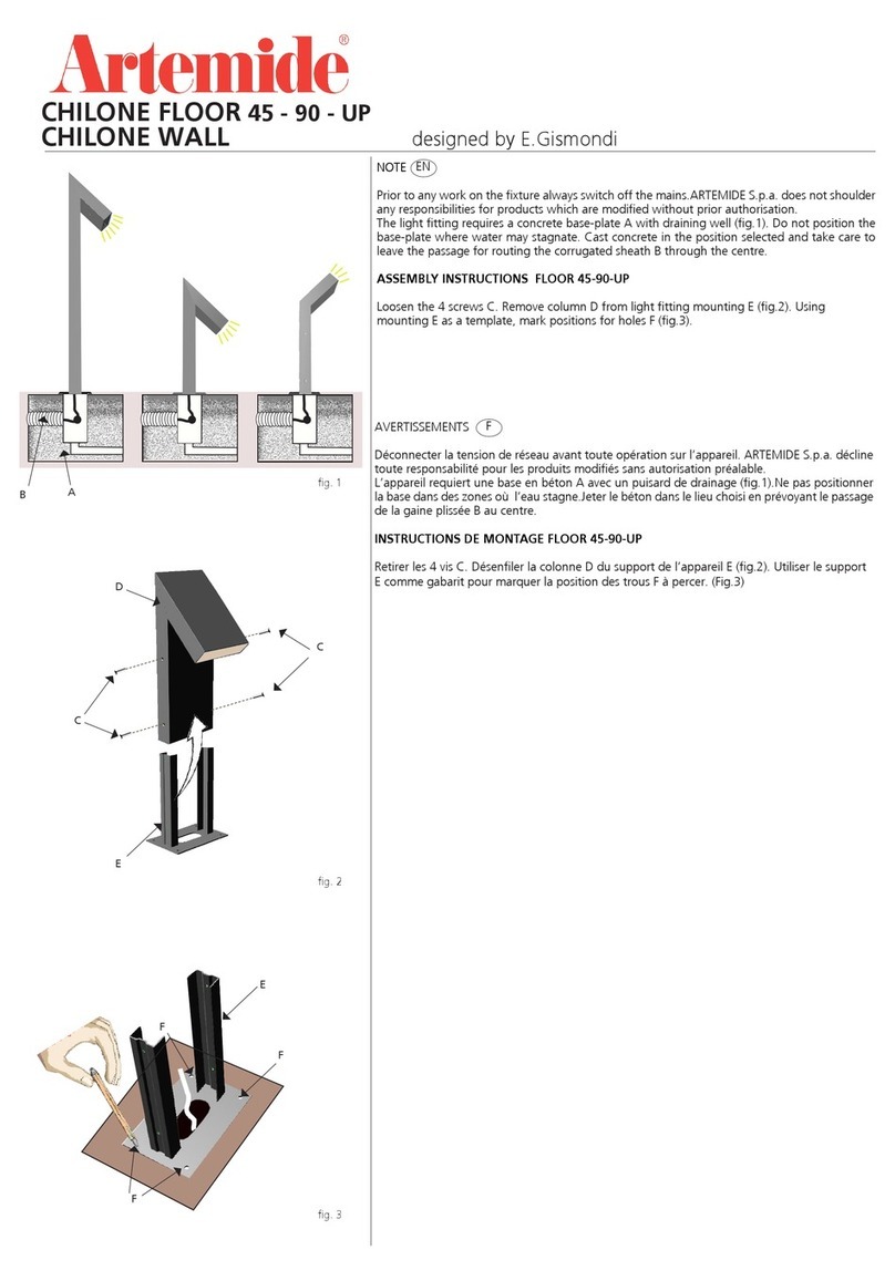 Artemide Chilone Floor 45 Assembly instructions