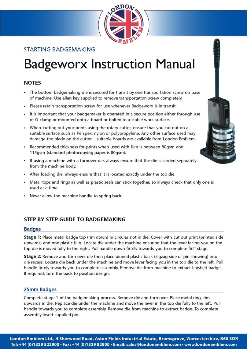 London Emblem Badgeworx instruction manual