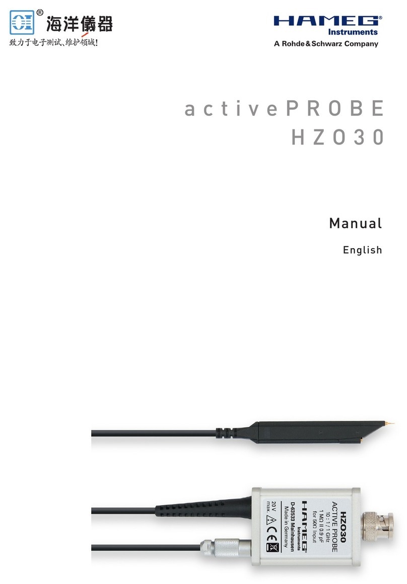 Rohde & Schwarz Hameg Instruments active PROBE HZO30 manual