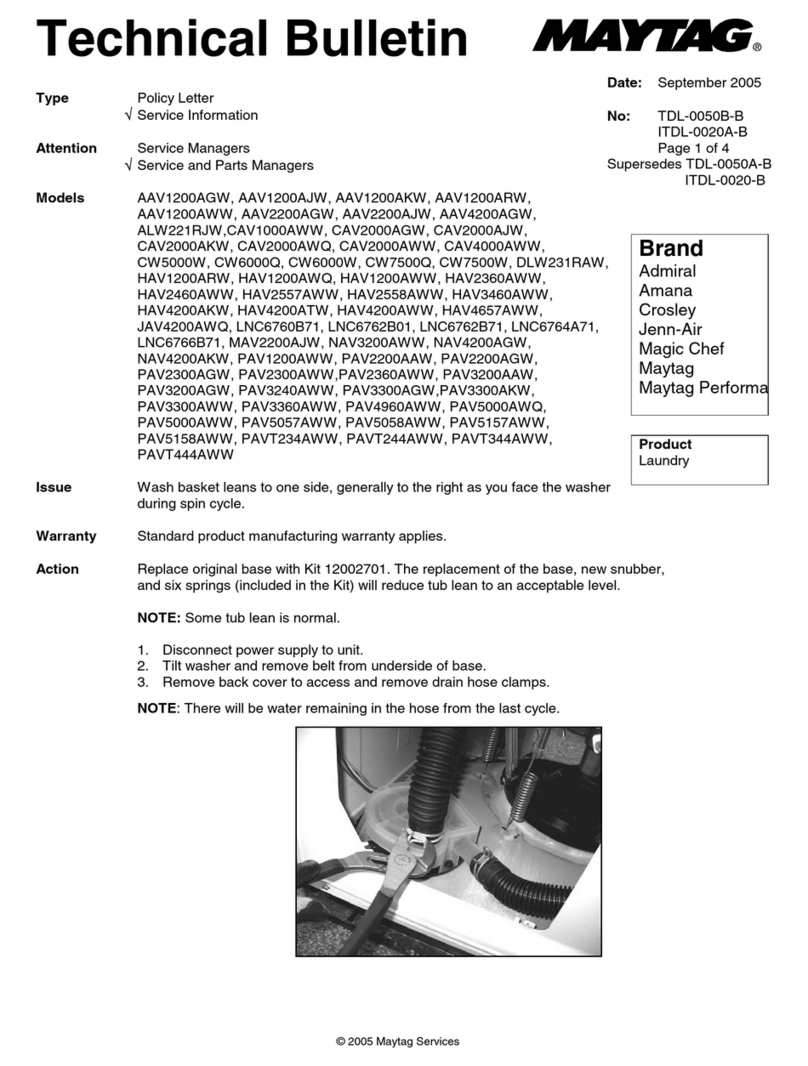 Maytag HAV2460AWW Service manual