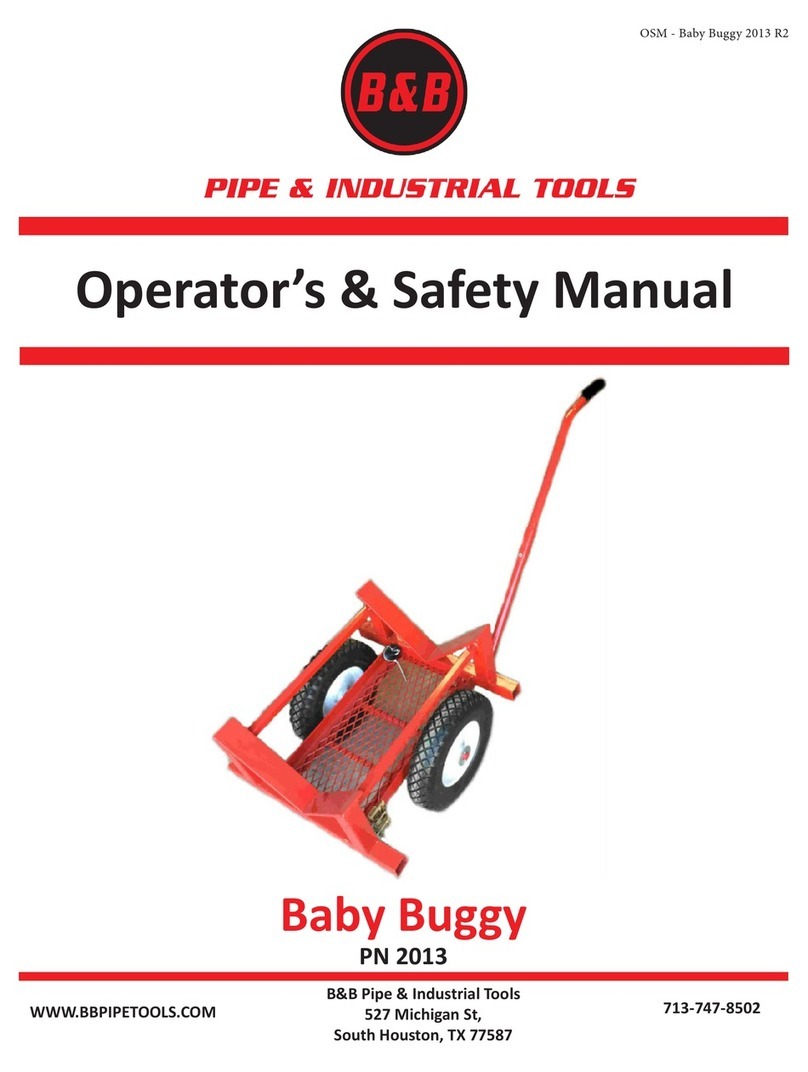 B&B PIPE & INDUSTRIAL TOOLS PN 2013 Operator's and safety manual