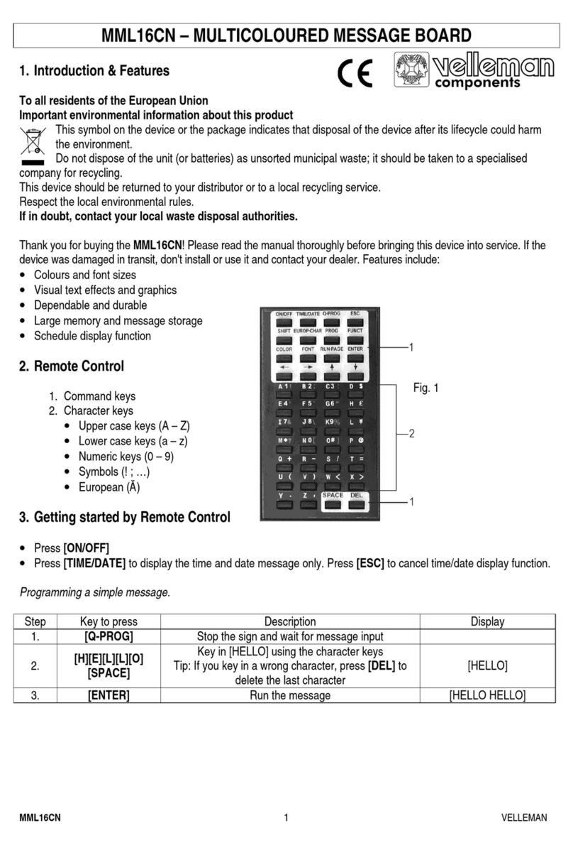Velleman components MML16CN manual