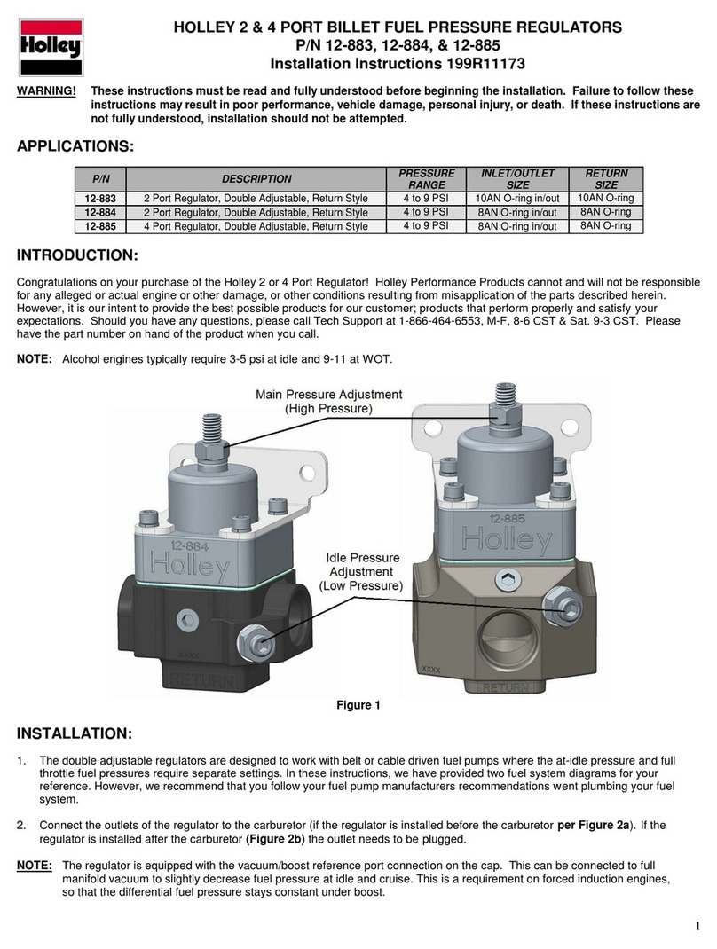 Holley 12-883 User manual