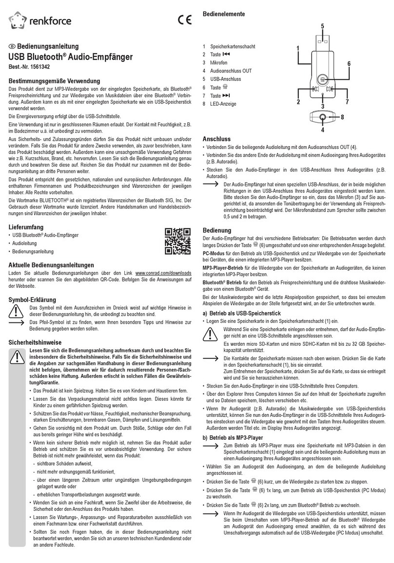 Renkforce 1561342 operating instructions