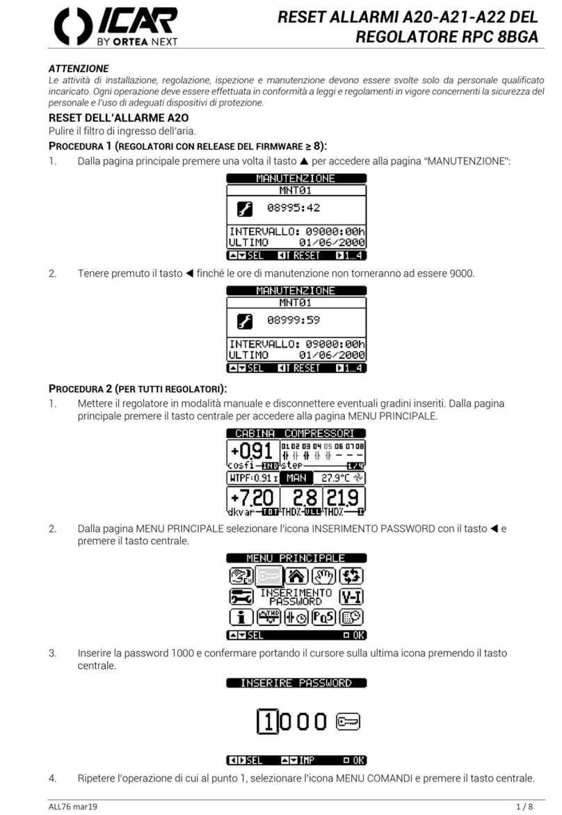 ORTEA NEXT ICAR RPC 8BGA manual