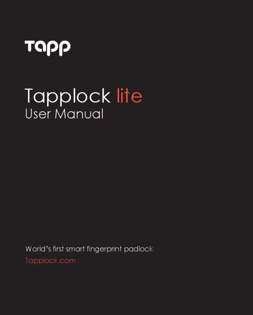 Tapp Tapplock lite user manual Tapp Tapplock lite user manual