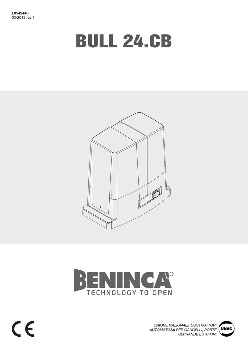 Beninca BULL 24.CB quick start guide