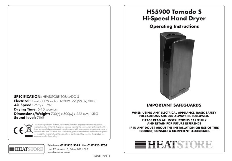 Heatstore TORNADO S operating instructions
