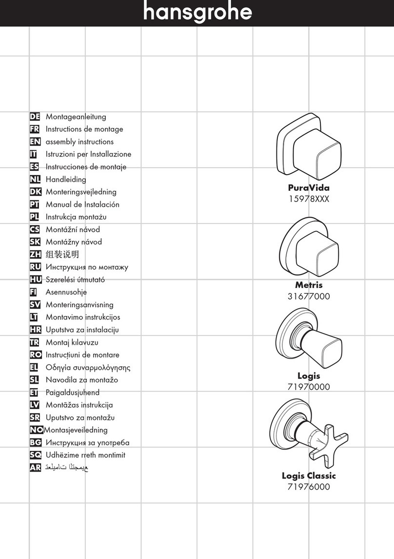 Hans Grohe PuraVida User manual Hans Grohe PuraVida User manual