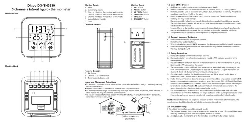 Digoo DG-TH3330 User manual